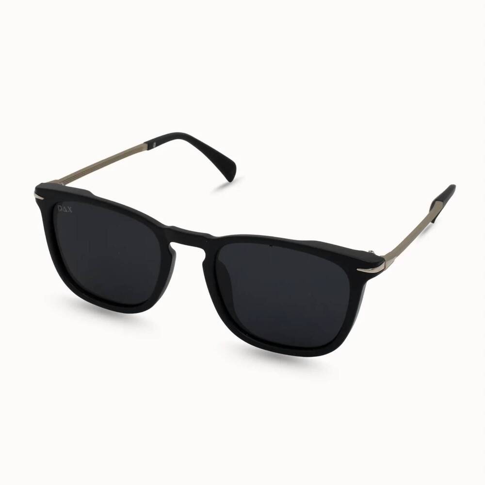 NEW DAX EYEWEAR men's ferris polarized square sunglasses in black